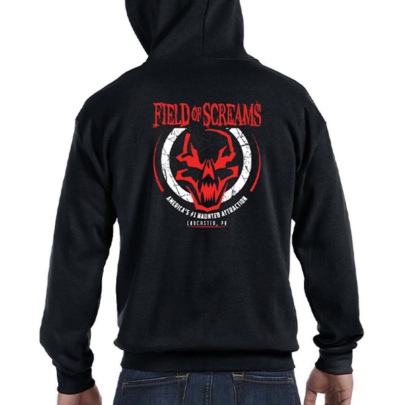 Red Skull  Zip Hoodie